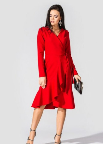 Червона сукня на запах елона TessDress