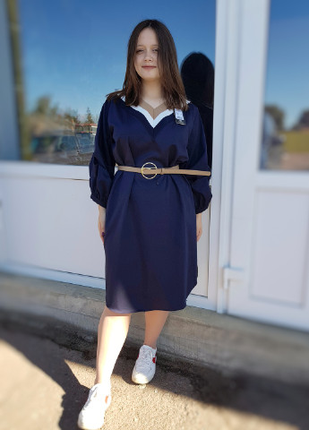 Синя сукня міді спортивна пряма Piena