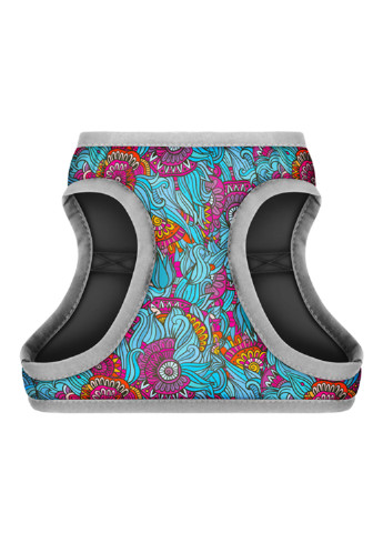 Шлея для собак мягкая c QR паспортом, рисунок "Лето" XS2 WAUDOG (257045771)