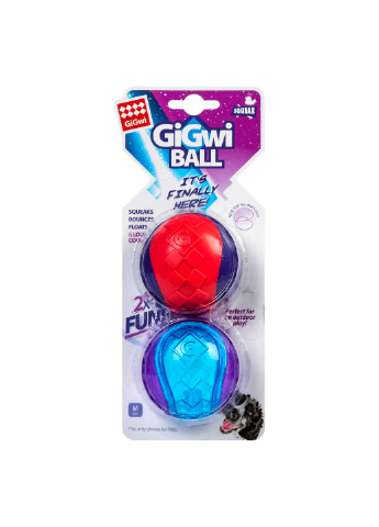 Игрушка для собак Два мяча с пищалкой 6 см GiGwi (257046738)