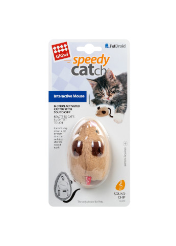 Іграшка для котів Інтерактивна мишка 9 см GiGwi (257050752)