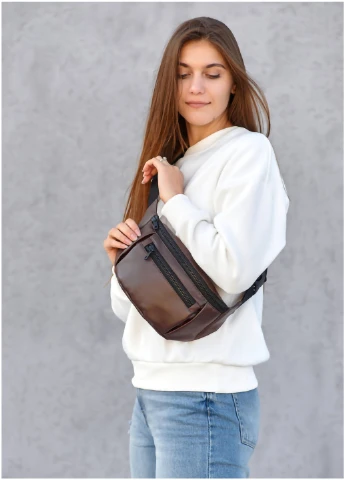 Жіноча сумка на пояс-бананка 38х17х6 см Sambag (257047483)