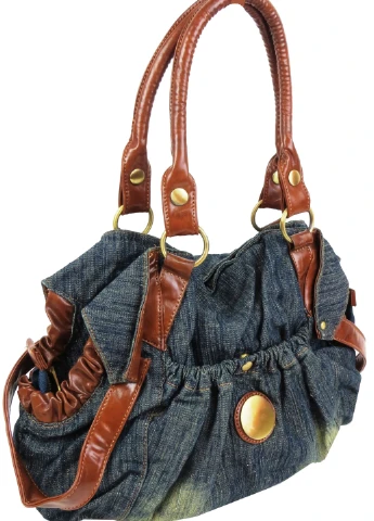 Містка жіноча джинсова, бавовняна сумка 38х31х11 см FASHION JEANS (257046446)