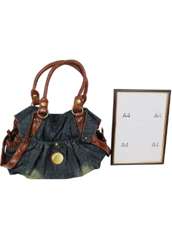 Містка жіноча джинсова, бавовняна сумка 38х31х11 см FASHION JEANS (257046446)
