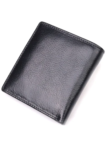 Мужской кожаный бумажник 9х10х1 см st leather (257045564)