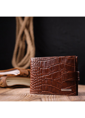 Чоловічий шкіряний гаманець 13х9,2х2 см Karya (257049541)