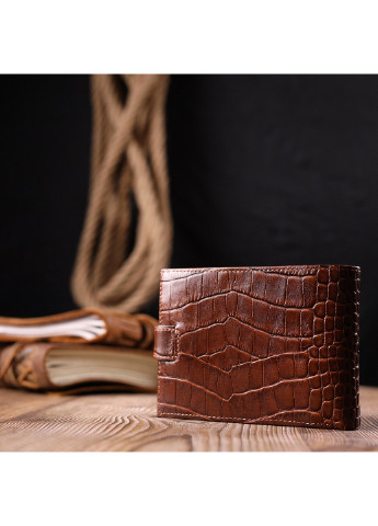 Чоловічий шкіряний гаманець 13х9,2х2 см Karya (257049541)