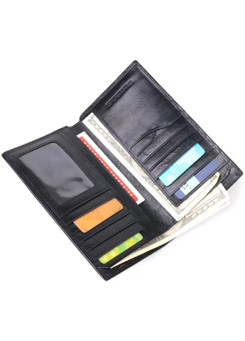 Чоловічий шкіряний гаманець 9,5х17х2 см st leather (257048599)