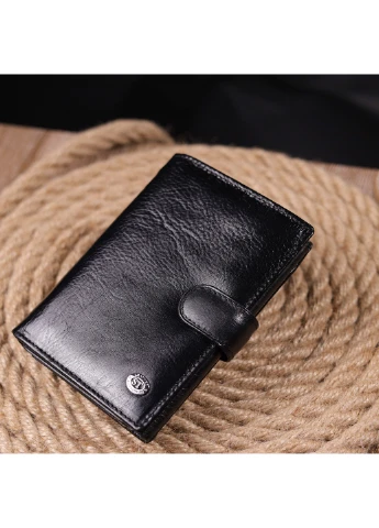 Мужской кожаный бумажник 10,5х14х2 см st leather (257048598)