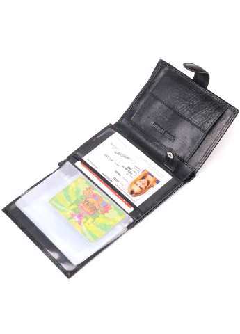Мужской кожаный бумажник 10,5х14х2 см st leather (257048598)