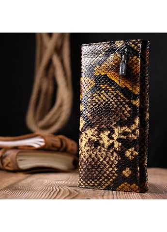 Жіночий шкіряний гаманець 19х9,5х2 см Karya (257047432)
