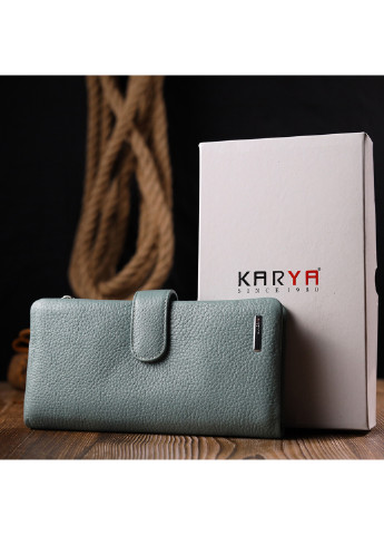 Женское кожаное портмоне 9,5х18,5х2 см Karya (257047425)
