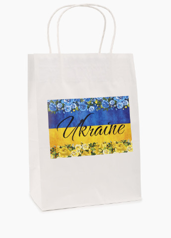 Пакет патриотический флаг Украины. Желто-голубые розы No Brand комбинированный