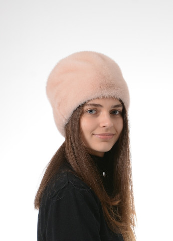 Женская зимняя шапка из цельного натурального меха норки Меховой Стиль ромашка (257034172)