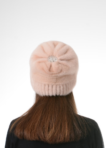 Женская зимняя шапка из цельного натурального меха норки Меховой Стиль ромашка (257034172)