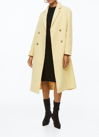 Желтое демисезонное Пальто H&M
