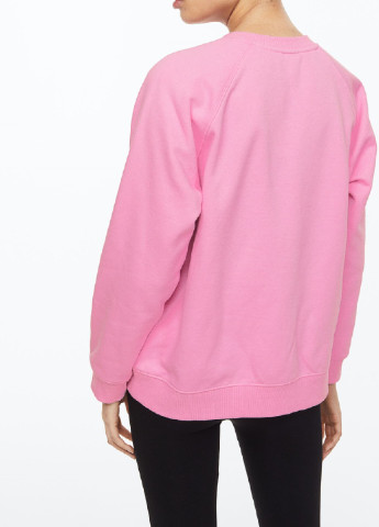 Свитшот H&M - крой однотонный светло-розовый кэжуал - (257039267)