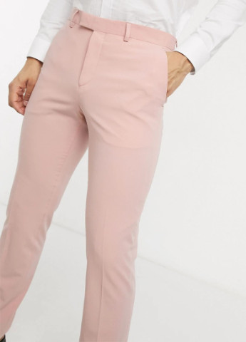 Розовые кэжуал демисезонные брюки Asos