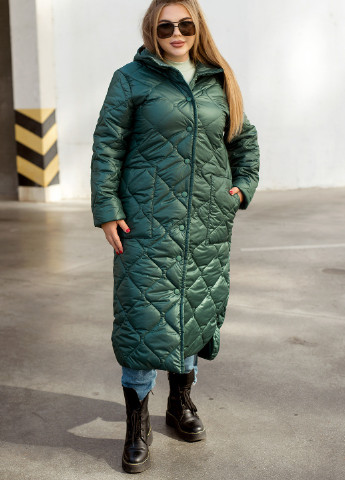 Зеленая зимняя куртка No Brand 2412