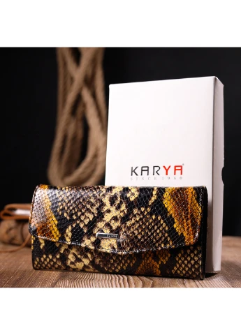 Жіночий шкіряний гаманець 19х9,5х2 см Karya (257062918)