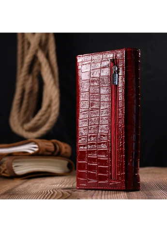 Жіночий шкіряний гаманець 19,5х9,5х2 см Karya (257065191)
