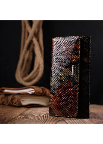 Жіночий шкіряний гаманець 19х10х2 см Karya (257066651)