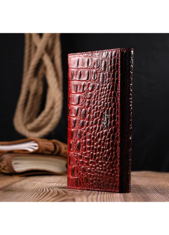 Женский кожаный кошелек 19,5х9,5х2 см Karya (257062921)