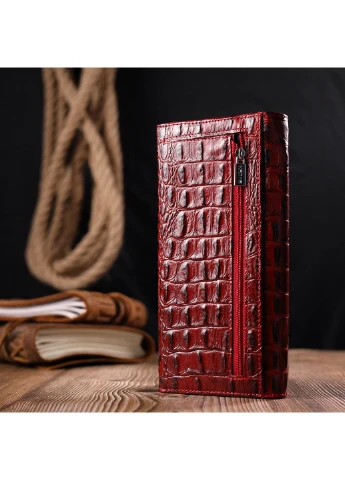 Женский кожаный кошелек 19,5х9,5х2 см Karya (257062921)