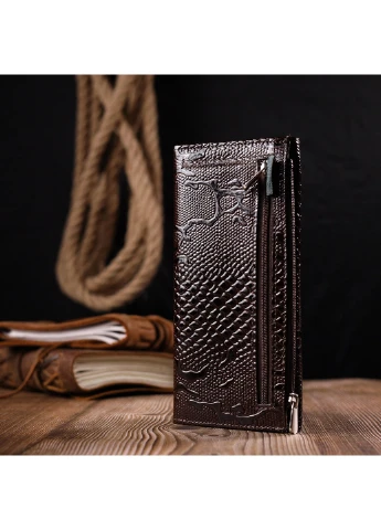Женский кожаный кошелек 19,5х9х1 см Karya (257066650)