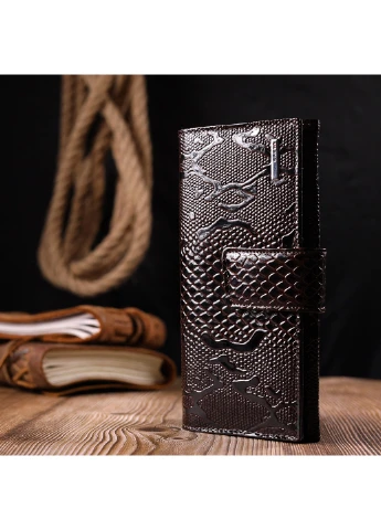 Жіночий шкіряний гаманець 19,2х9,2х3,5 см Karya (257063028)