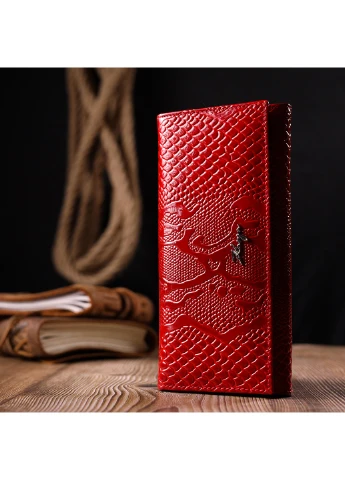 Женский кожаный кошелек 19,5х9,5х2 см Karya (257065307)
