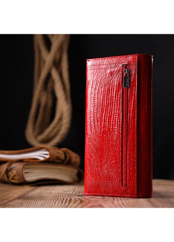Женский кожаный кошелек 19,5х9,5х2 см Karya (257062911)