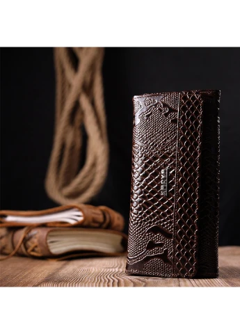 Женский кожаный кошелек 17,5х9,5х2 см Karya (257064088)