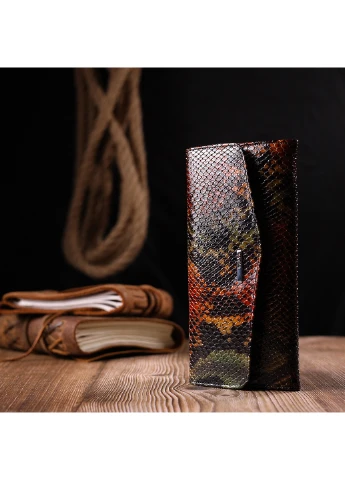 Жіночий шкіряний гаманець 19х9,5х2 см Karya (257065305)