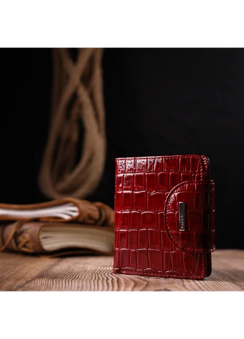 Жіночий шкіряний гаманець 11х9,5х2 см Karya (257064228)