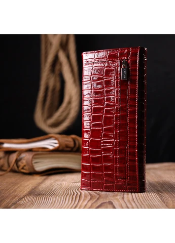 Женский кожаный кошелек 19х9,5х2 см Karya (257066649)