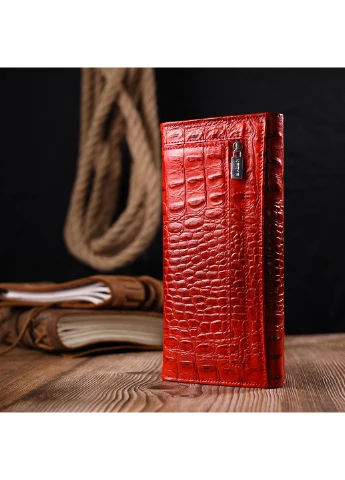 Жіночий шкіряний гаманець 19х9,5х2 см Karya (257066251)