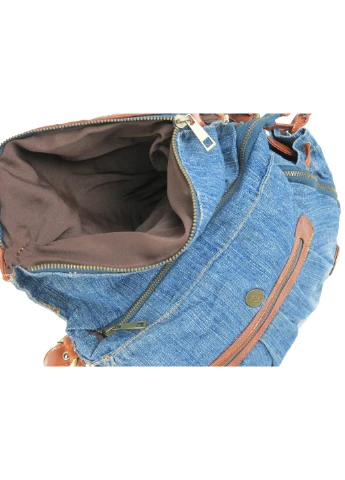 Жіноча джинсова сумка на плече 38х30х8 см FASHION JEANS (257064028)