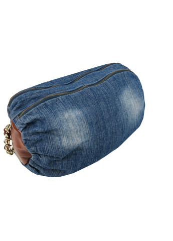 Цилиндрическая женская джинсовая сумка 36х18х18 см FASHION JEANS (257062834)