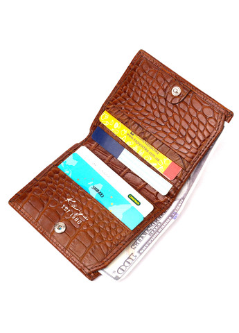 Чоловічий шкіряний гаманець 8,5х10х1 см Karya (257064109)