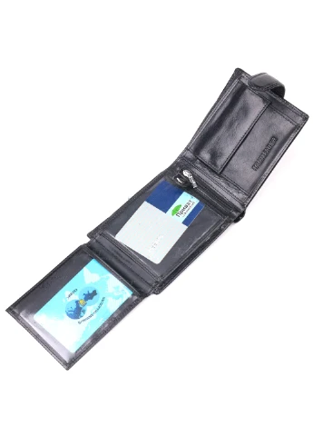 Мужской кожаный бумажник 12,5х10х2 см st leather (257063091)
