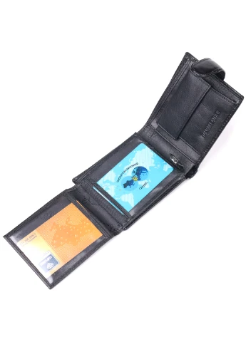 Мужской кожаный бумажник 11х9,5х2 см st leather (257065380)