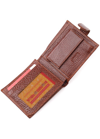 Мужской кожаный кошелек 11,5х9,5х2 см Karya (257064090)