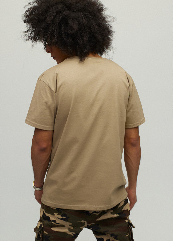 Хакі (оливкова) футболка чоловіча хакі з принтом YAPPI