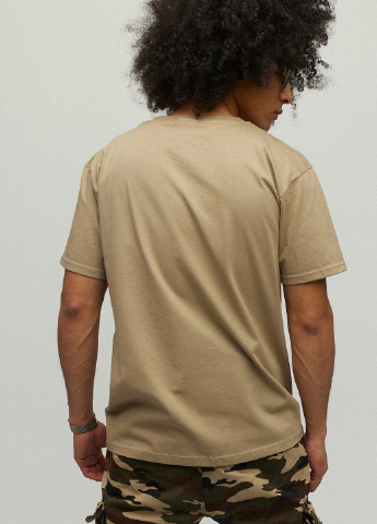 Хаки (оливковая) футболка мужcкая хаки с принтом YAPPI