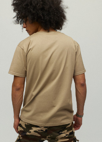 Хакі (оливкова) футболка чоловіча хакі з принтом YAPPI