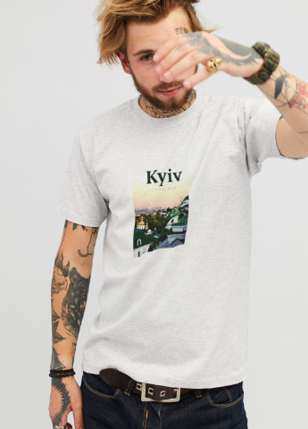 Сіра футболка чоловіча сіра YAPPI