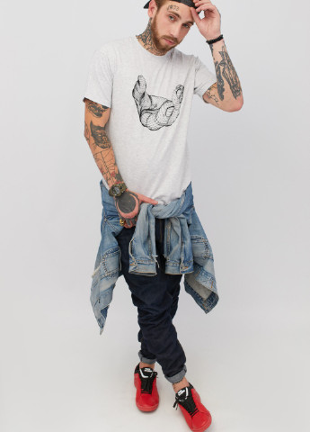 Серая футболка мужская серая YAPPI