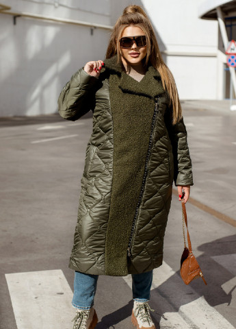 Оливковая (хаки) зимняя куртка No Brand 2413