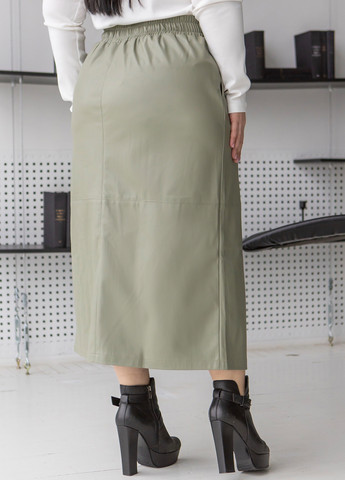 Оливковая кэжуал однотонная юбка Solh